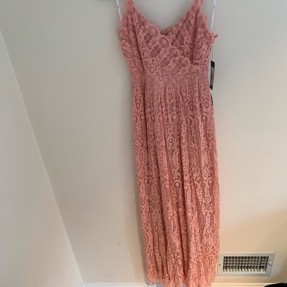 Lulu’s Unending Love Blush Pink Lace Maxi Dress S Prom Wedding Guest Bridesmaid - Picture 4 of 8